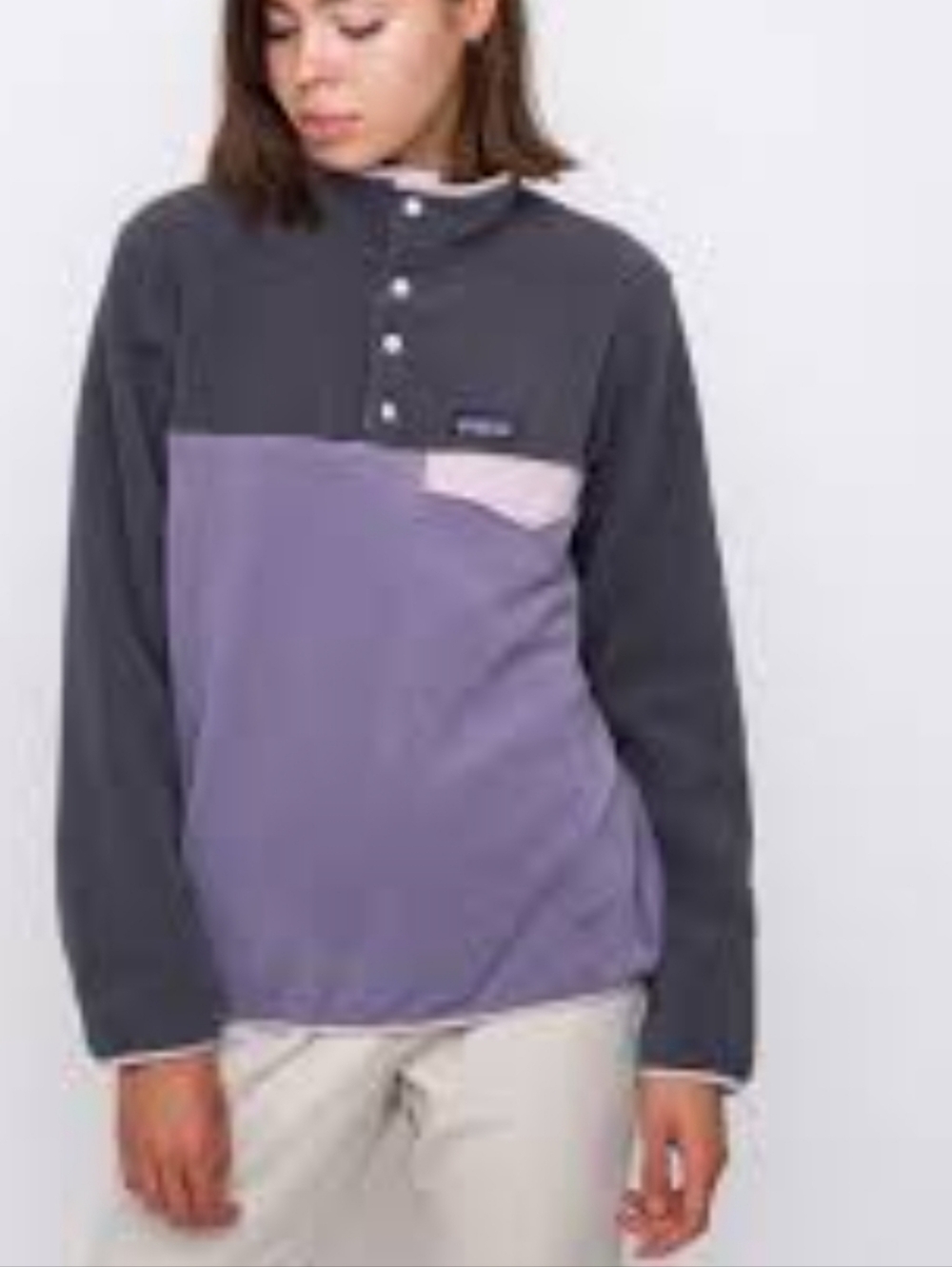 Patagonia Lightweight Synchilla Snap-T Fleece Pullover in a two-tone Medium